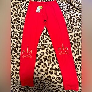 NWT CAT & JACK girl’s Wowzer Red Caticorn leggings